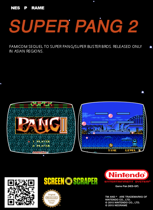 Super Pang 2 (Homebrew) — Box back